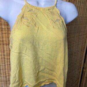 Y2K Kendall & Kylie Yellow Embroidered Women's Top
